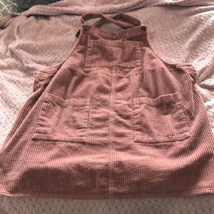 Overalls Dress Pink Velvet